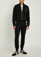 Versace Zip-through Cotton and Cashmere-blend Jumper Black