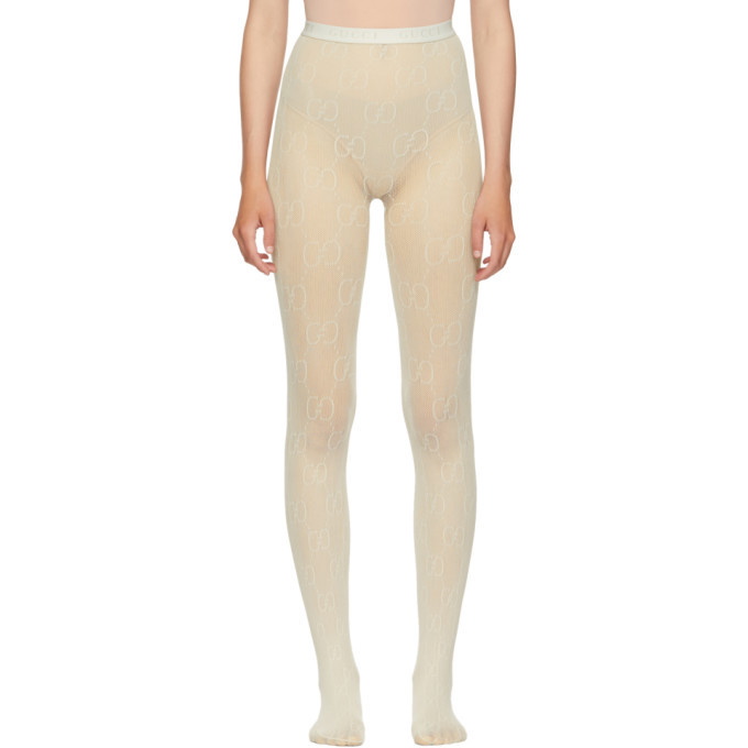 Gucci White GG Logo Leggings Stockings Tights – Wopsters Closet