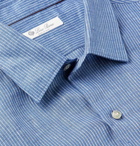 Loro Piana - Pinstriped Linen Shirt - Blue