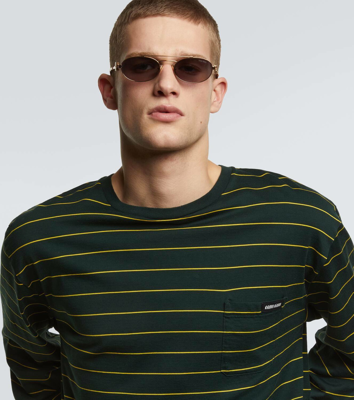 Miu Miu Logo oval sunglasses