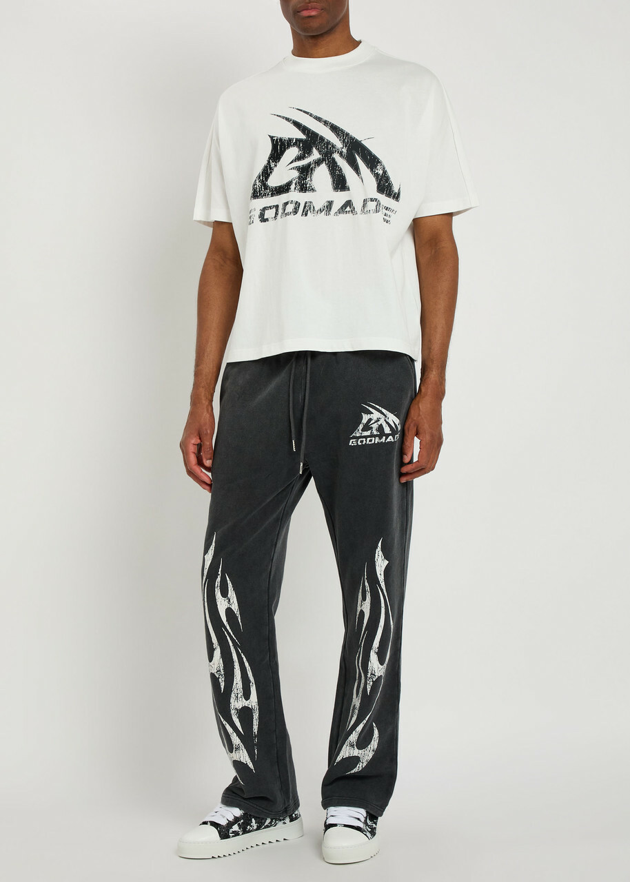 God Made Logo-print Cotton T-shirt Off White