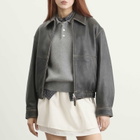 DUNST Women's Drizzler Leather Jacket in Brushed Black