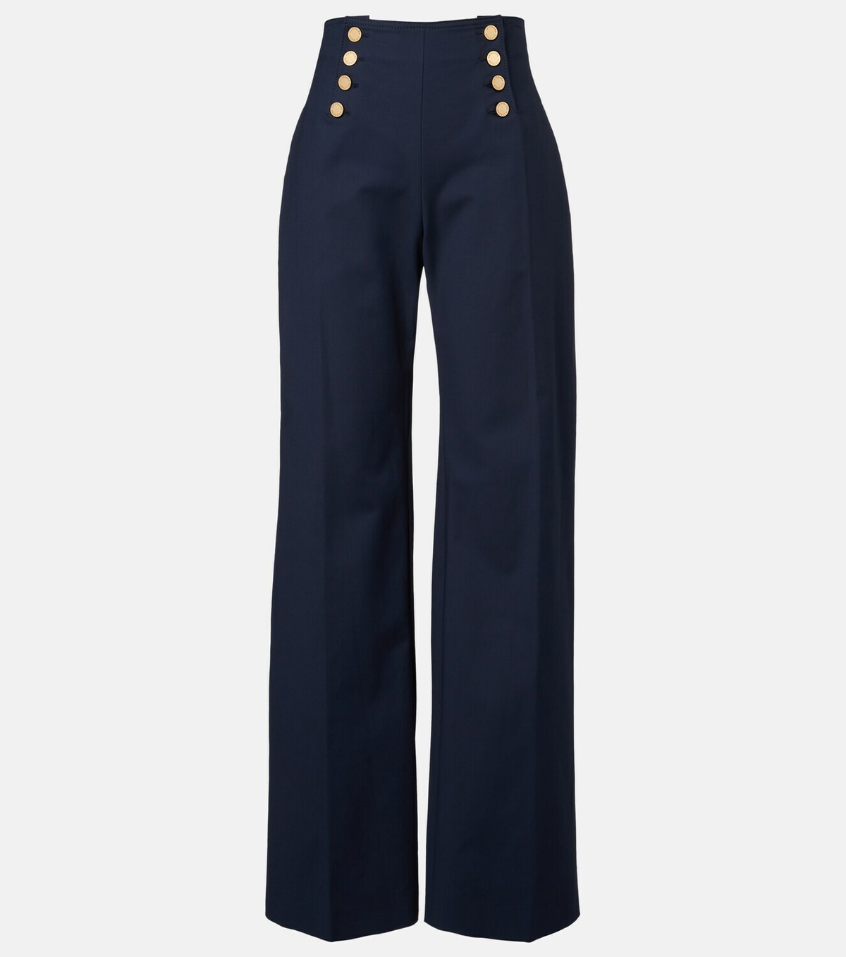 Carolina Herrera Alba cotton-blend wide-leg pants
