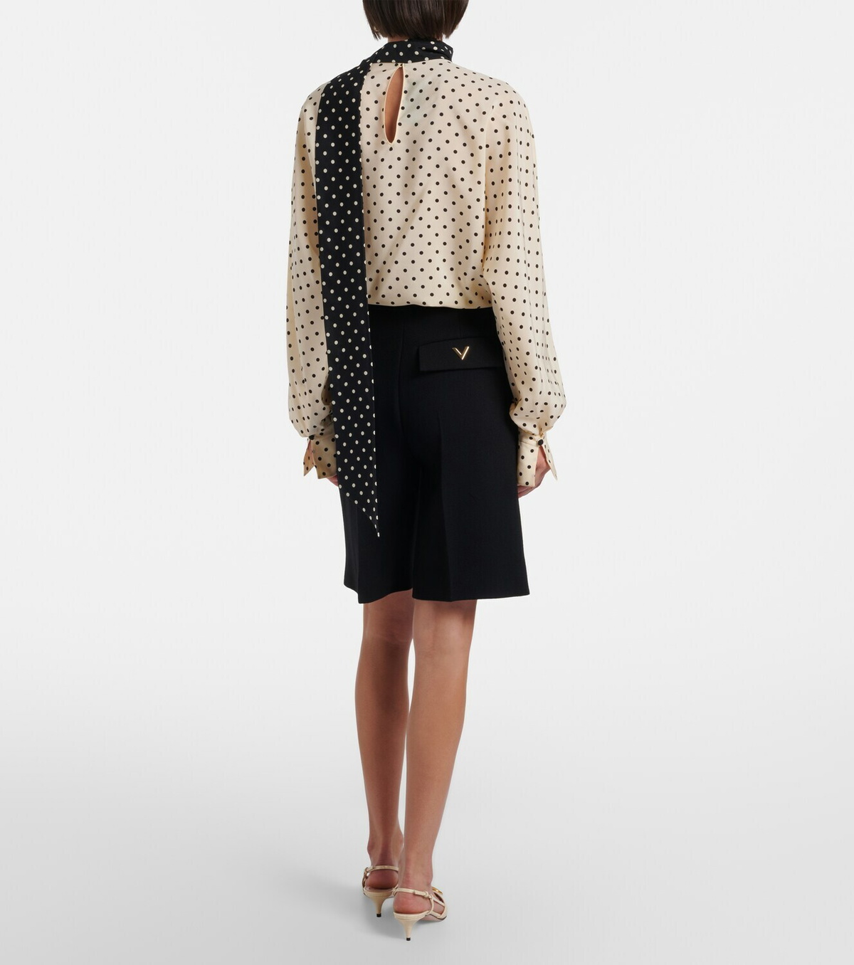 Valentino VGold virgin wool Bermuda shorts