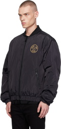 Versace Jeans Couture Black Chain Couture Reversible Puffer Jacket