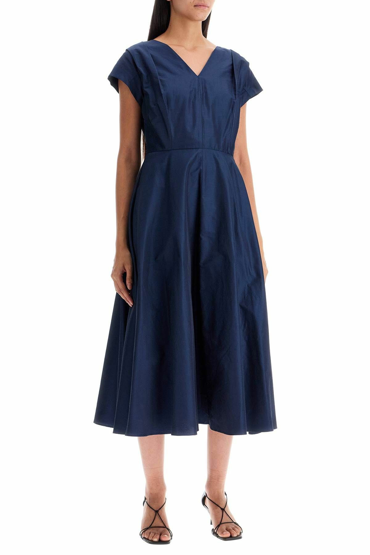 Weekend MaxMara FINISH タフタ ミディ ドレス Blue 関税送料込 フィニッシュ] タフタ ミディ ドレス, cornflower blue