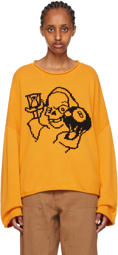 Photo: Brain Dead Yellow Tough Luck Sweater