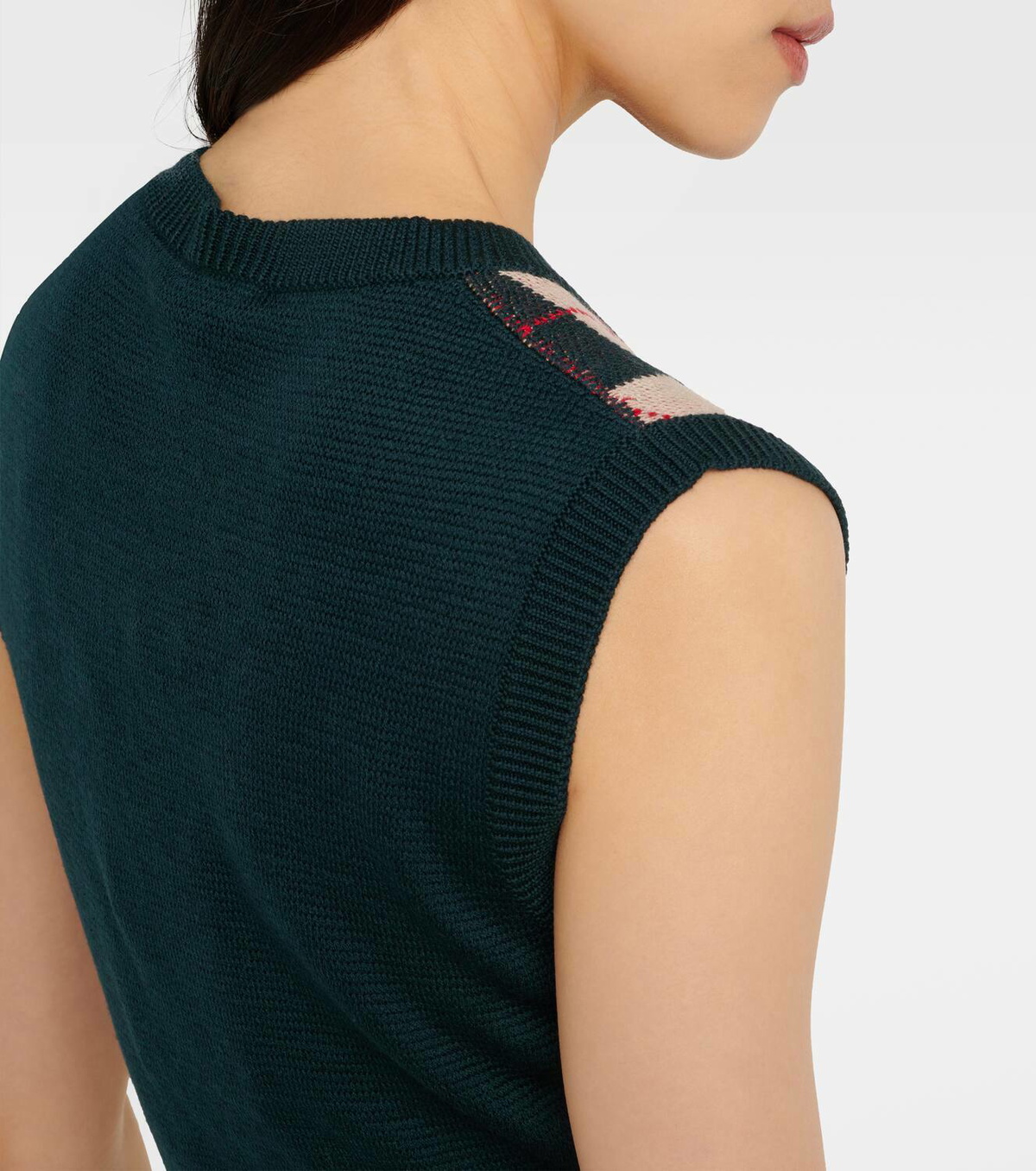 Prada Argyle virgin wool sweater vest