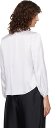 R13 White Ruffle Blouse