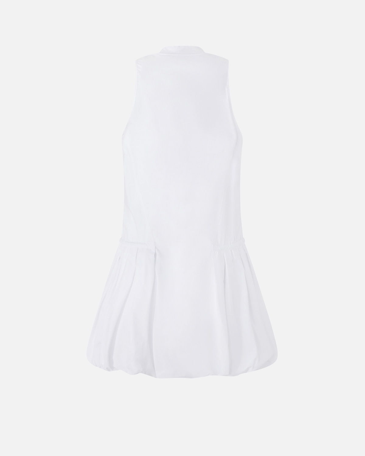 Pinko Mini Dress With Balloon Skirt And Vest Bright White