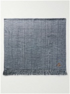 Loro Piana - Logo-Embroidered Fringed Wool Blanket