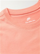 Nike - Sportswear Club Logo-Embroidered Cotton-Jersey T-Shirt - Orange