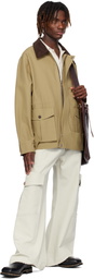 NULLUS Khaki Corduroy Paneled Michigan Jacket