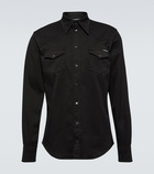 Dolce&Gabbana Embroidered cotton-blend shirt