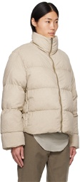 Rick Owens Taupe Moncler Edition Cyclopic Down Jacket
