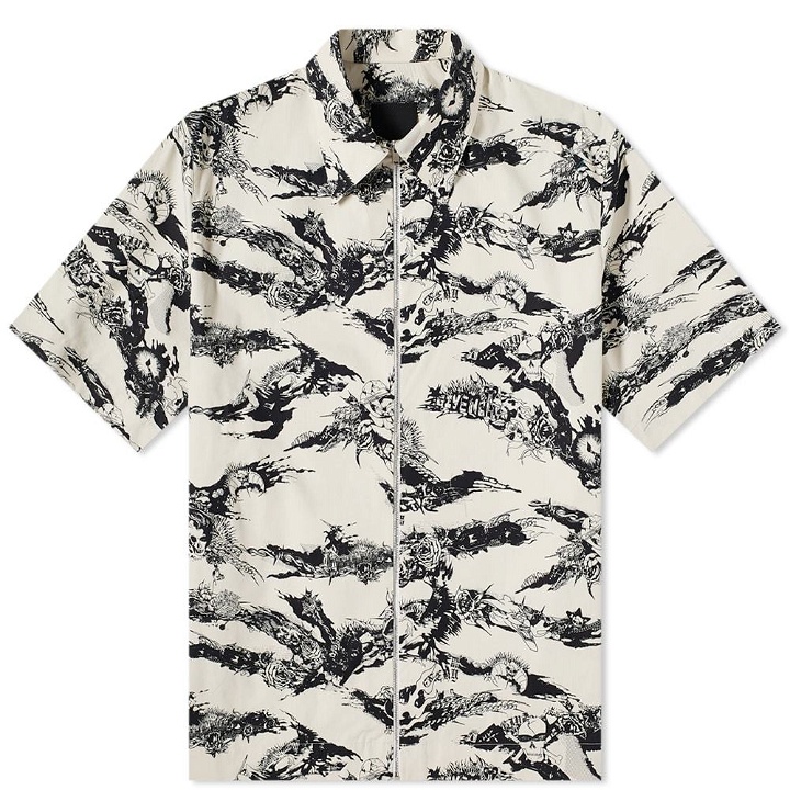 Photo: Givenchy Tiger Camo Short Sleeve Zip Shirt