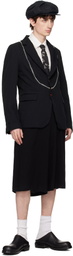 YOHJI YAMAMOTO Black Flower Plaid JQ Derby Tie