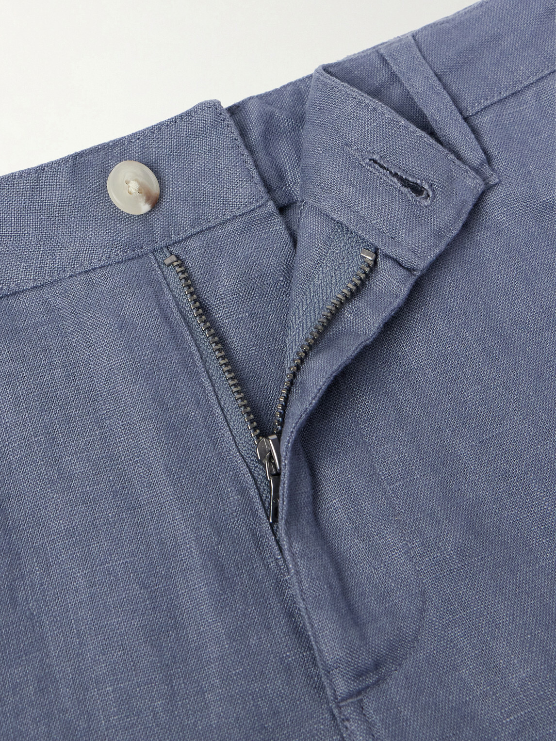 Onia - Straight-Leg Linen Trousers - Blue