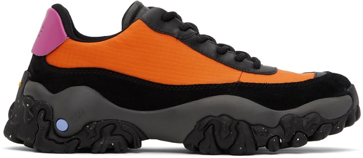 Photo: MCQ Black & Orange L11 Crimp Sneakers
