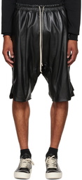 Rick Owens Black Strobe Basket Swingers Shorts