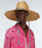 Alanui - Embellished raffia sun hat