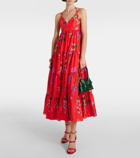 Erdem Floral cotton-blend midi dress