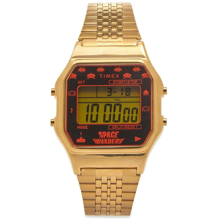 Photo: Timex x Space Invaders 80 Digital Watch in Gold