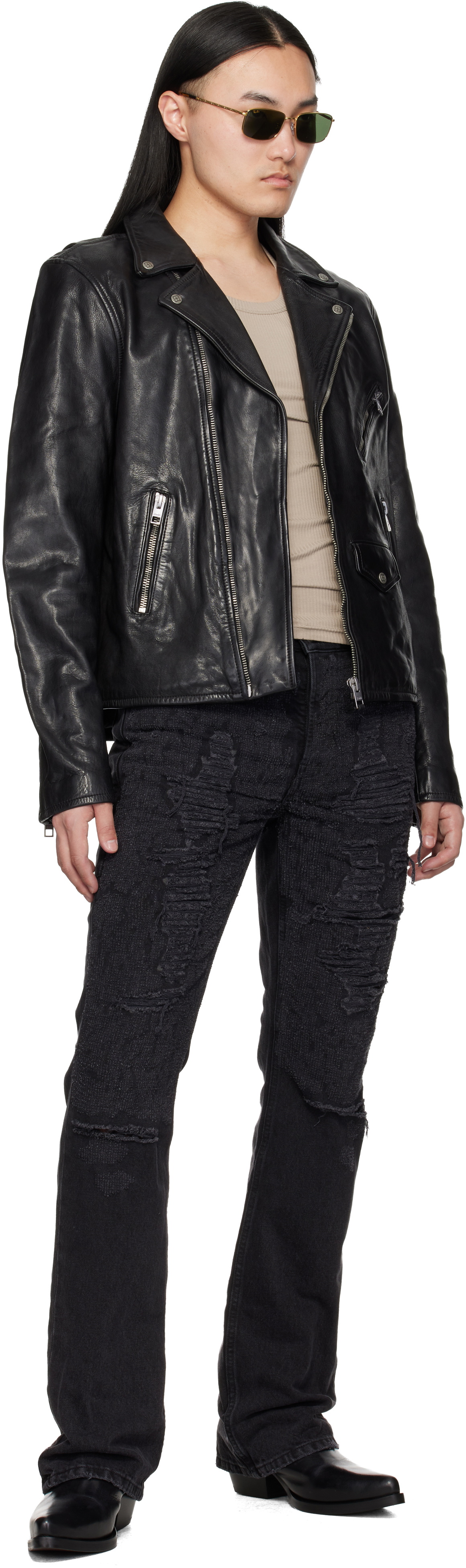 Ksubi Black Bronko Asher Trashed Jeans