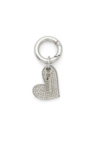 Diesel Metal heart charm with rhinestones - Charms and Keyrings Womens in Silver