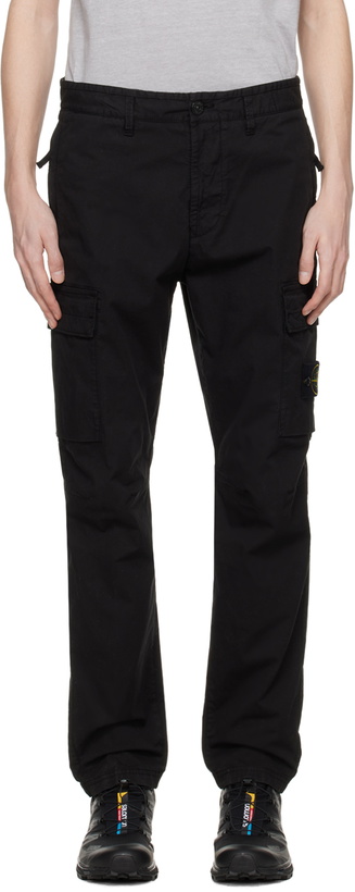 Photo: Stone Island Black Patch Cargo Pants