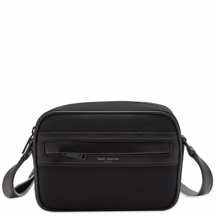 Photo: Saint Laurent Men's Small Canvas Shoulder Bag in Black