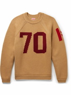 KENZO - Logo-Jacquard Wool Sweater - Brown