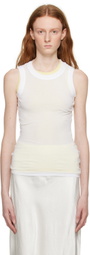 BITE White Semi-Sheer Tank Top
