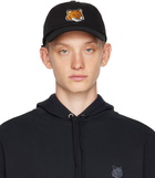 Maison Kitsuné Black Bold Fox Head Cap