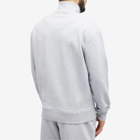 Maison Kitsuné Men's Fox Head Patch Half Zip Sweat in Light Grey Melange