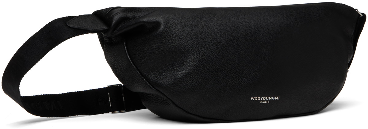 WOOYOUNGMI Black Leather Moon Bag