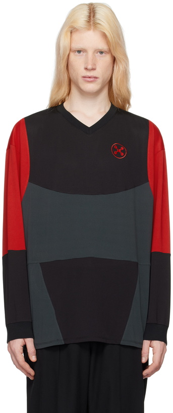 Photo: HEAD OF STATE SSENSE Exclusive Black & Red Long Sleeve T-Shirt