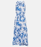 Heidi Klein Little Dix Bay floral linen midi dress