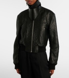 Bottega Veneta Intrecciato leather jacket