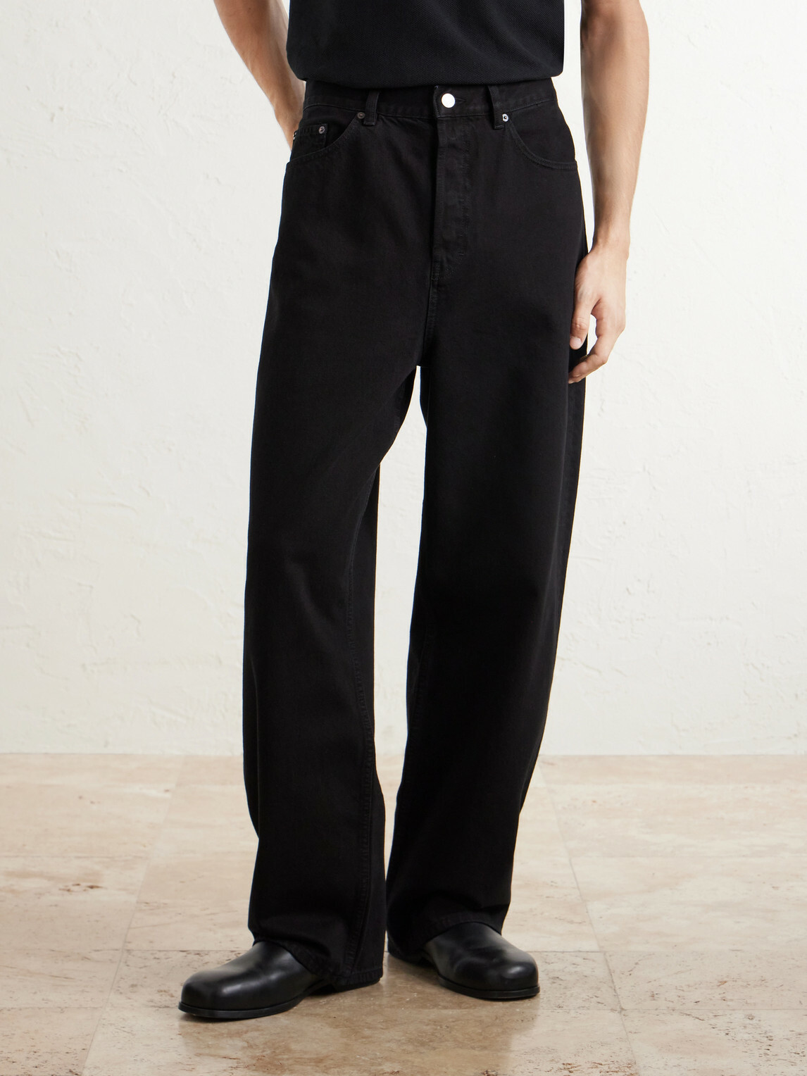 FRAME - Wide-Leg Jeans - Black