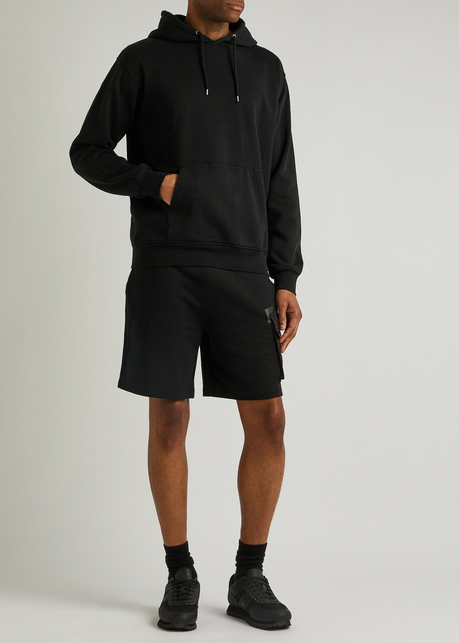 Colorful Standard Hooded Cotton Sweatshirt Black