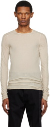 Rick Owens DRKSHDW Off-White Scarification Long Sleeve T-Shirt