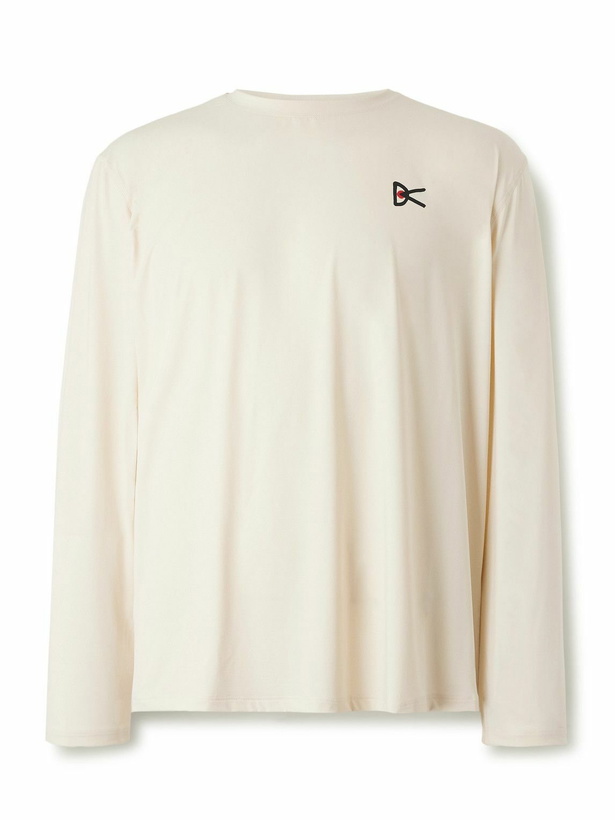 Photo: DISTRICT VISION - Logo-Print Stretch-Jersey T-Shirt - Neutrals