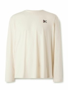 DISTRICT VISION - Logo-Print Stretch-Jersey T-Shirt - Neutrals