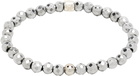 MASTERMIND WORLD Silver Glass Beads Bracelet