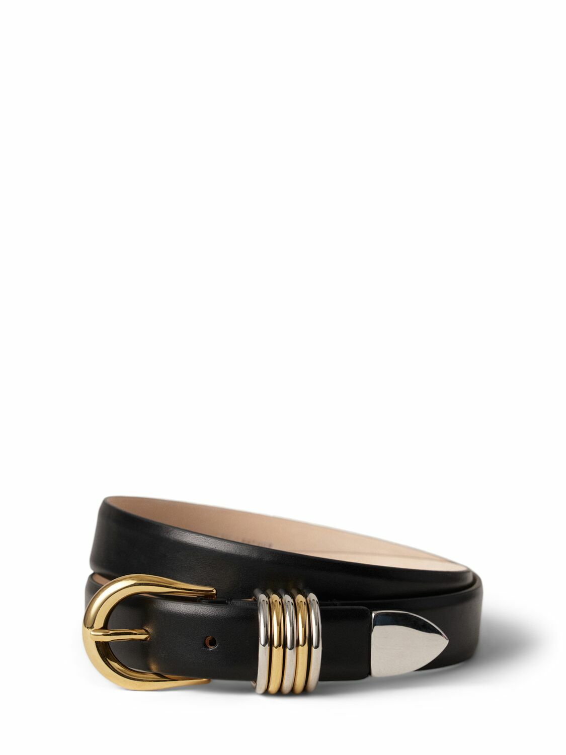 DÉHANCHE Hollyhock Mixed Metal Leather Belt Déhanche