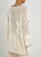 Free People Hidden Tropics Open-knit Cotton Jumper Ivory