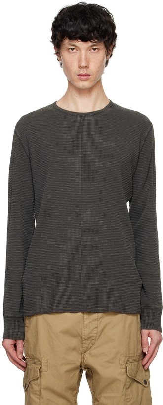 Photo: RRL Black Textured T-shirt