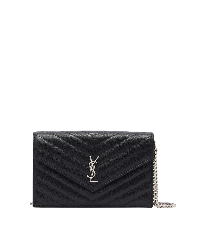 Photo: Saint Laurent Cassandre matelassé leather wallet on chain