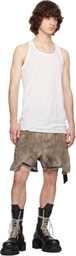 Rick Owens DRKSHDW Gray Temple Denim Stefan Cargo Shorts